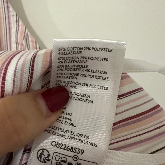 XS Urban Outfitters Party Girl Cotton Blend Pink Striped Vest NWT - Picture 6 of 6